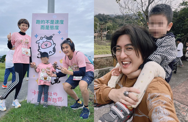 黄靖伦和老婆育有一儿。（图／翻摄自jisadpopppy IG）