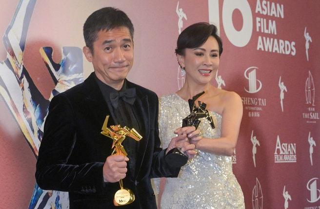 梁朝偉和劉嘉玲相愛近37年。（圖／中新社）