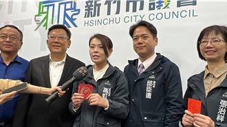 高虹安赴新竹市議會拜年 盼府會「和樂龍龍」