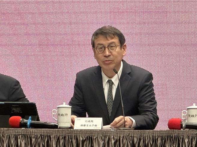 行政院發言人林子倫。（黃婉婷攝）