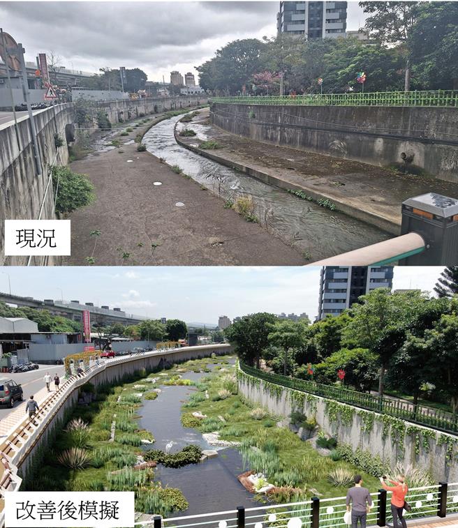 2024年02月15日 新北市／ 大窠坑溪二期工程将营造多元水域环境，提供不同样貌生态栖地。（新北市水利局提供／张铠乙新北传真）