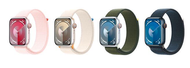 Apple Watch Series 9使用碳中和達標的表殼與表帶，為Apple第一款碳中和產品。（Apple提供）