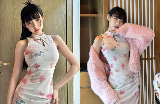 林明禎穿旗袍裝。（圖／翻攝自minchen333 IG）