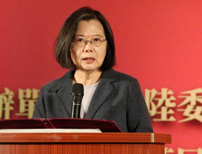 蔡英文总统（见图）16日出席出席海基会在台北圆山大饭店举行的「2024大陆台商春节活动」致词。（赵双杰摄）