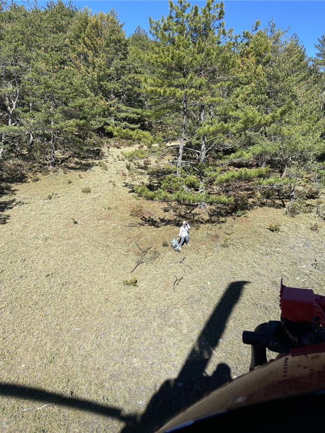 塔芬谷山屋，温姓女山友疑高山症。（空勤提供）