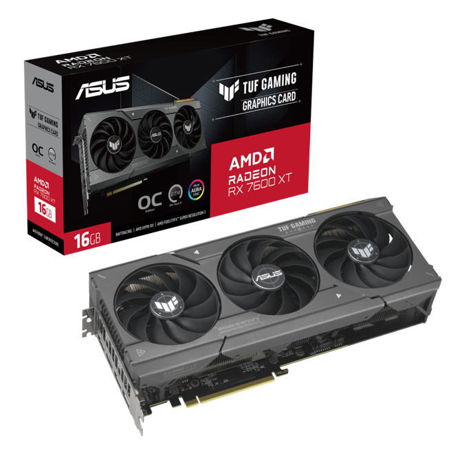 TUF Gaming Radeon RX 7600 XT，建议售价1万2490元。（华硕提供／古明弘台北传真）