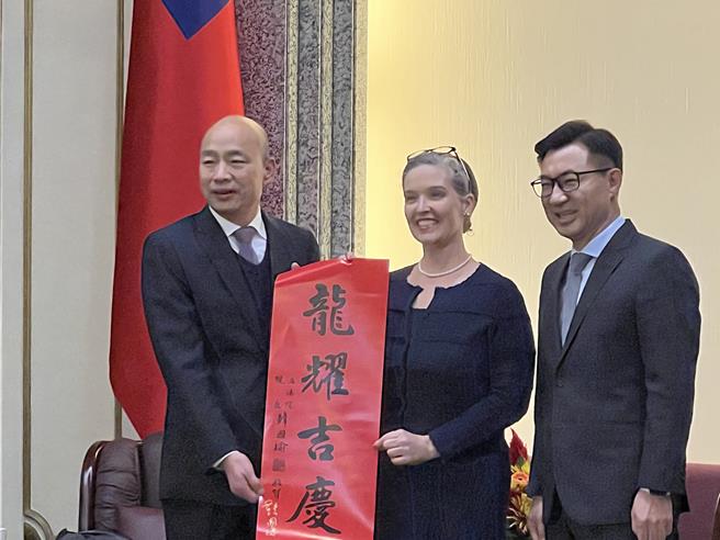 立法院长韩国瑜会见AIT台北办事处长孙晓雅。（蔡宗颖摄）