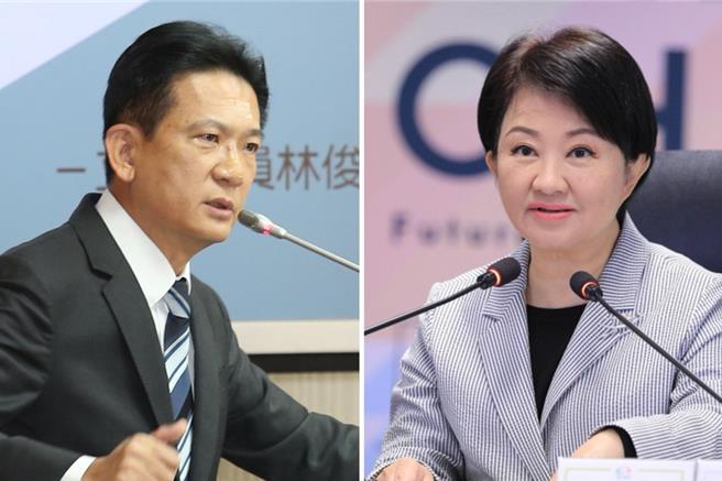 瘦肉精争议延烧，民进党立委林俊宪（左）日前称依《宪法》规定，可邀台中市长卢秀燕（右）到立院备询。（合成图／中时资料照）