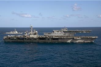 傳美5航母將齊聚西太平洋 學者揭重點：威懾中國