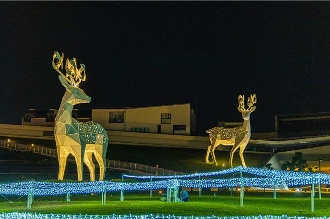 台灣燈會高鐵燈區面積廣達49公頃，其中綠能展區占地2公頃。（台南市政府經發局提供／張毓翎台南傳真）