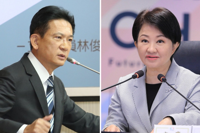 瘦肉精爭議延燒，民進黨立委林俊憲（左）日前稱可邀台中市長盧秀燕（右）到立院備詢。（合成圖／中時資料照）