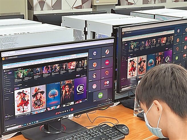 世新大學開辦AI跨領域課程，引導學生建立生成式AI的專業技能。（世新大學提供／李侑珊台北傳真）