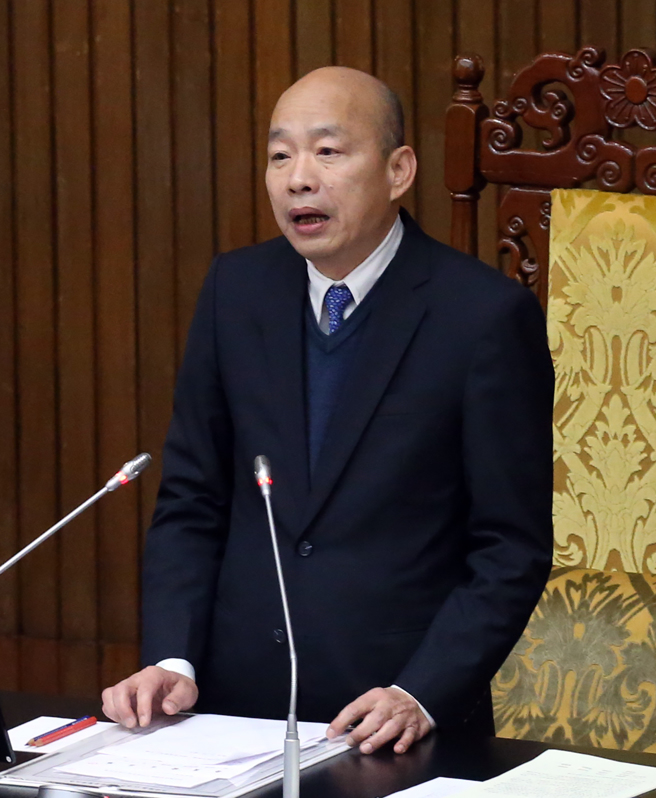 立法院20日开议，立法院长韩国瑜（见图）主持院会。（赵双杰摄）