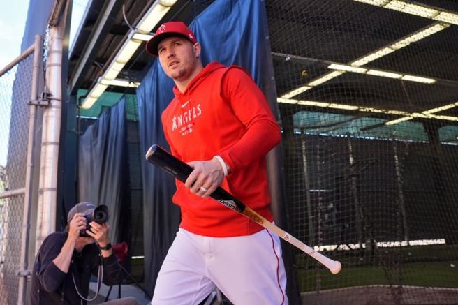 天使队外野手卓奥特。（美联社）