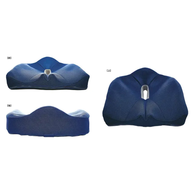 护腰机能坐垫，W型立体座面，符合人体工学设计，前后端突起具有支撑骨盆作用，远离腰部不适。中性色调、网面材质透气性极佳，特价1580元。（台隆手创馆提供／古明弘台北传真）