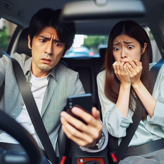 一对夫妻全家5口出游，居然把其中一个儿子遗忘在休息站，接到陌生来电才惊觉回头找人。（AI生成图）