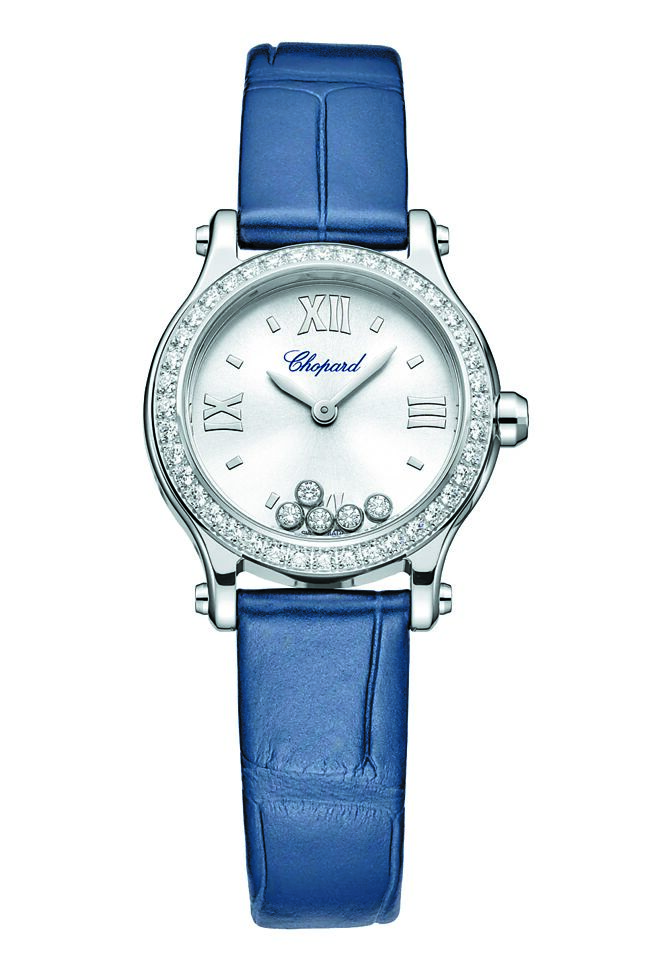 CHOPARD Happy Sports滑动钻石石英机芯腕表，35万元。（CHOPARD提供）