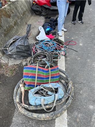 3男女組團盜取工地電纜線 警循監視器逮竊嫌