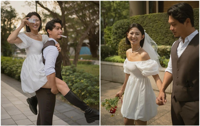 华航林依晨宣布梅开二度。(图／weicutey IG)