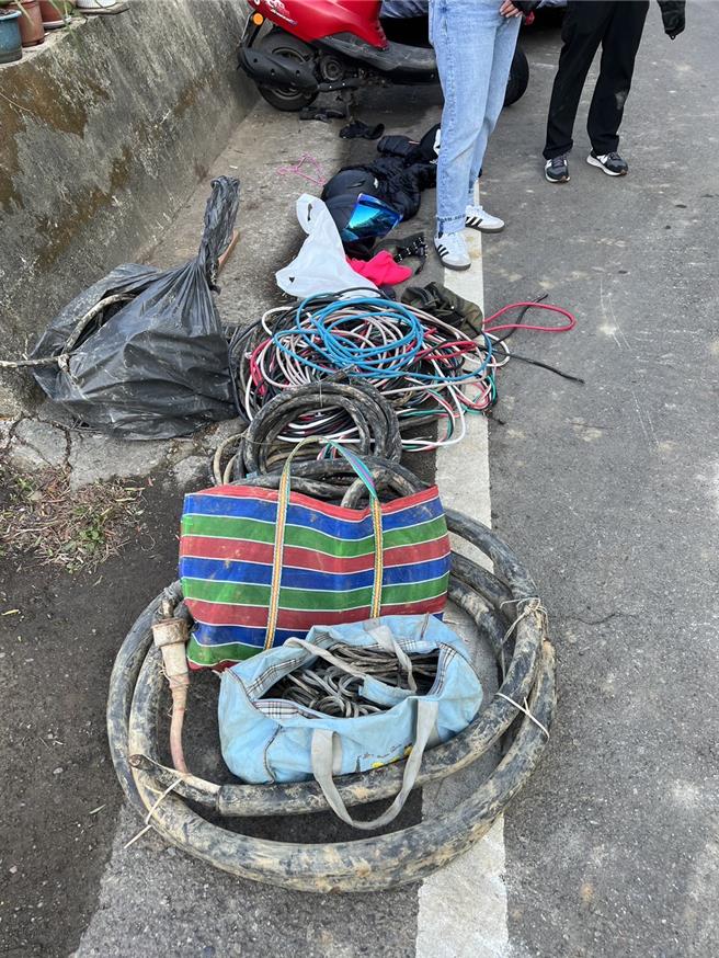 3人團夥到新建案工地行竊，得手銅纜線變賣獲贓款6.9萬。（新湖分局提供／邱立雅竹縣傳真）