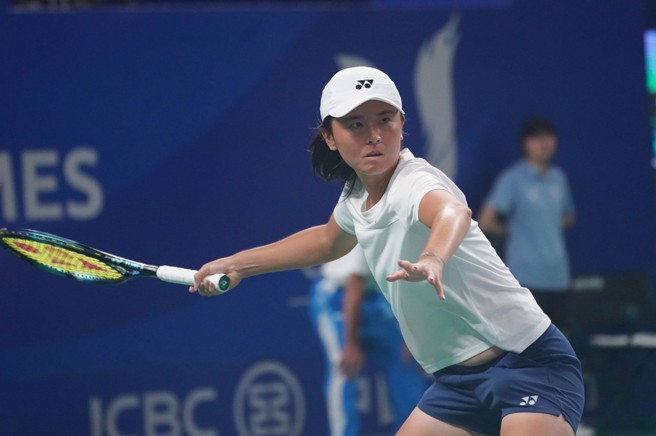 吳芳嫺在杜拜女網賽闖進女雙8強。（資料照／大專體總提供）