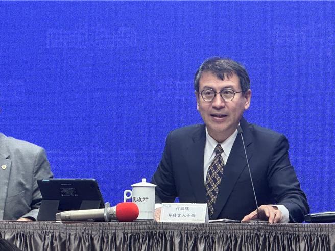 行政院发言人林子伦。（黄婉婷摄）