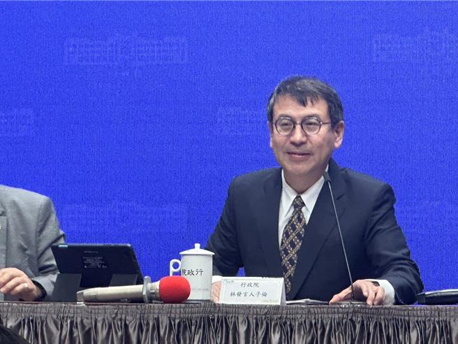 行政院發言人林子倫。（黃婉婷攝）