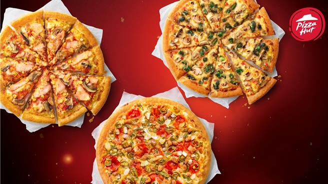 必胜客3月1日前推平日限定大比萨199元、小比萨111元好康。（必胜客提供／朱世凯台北传真）