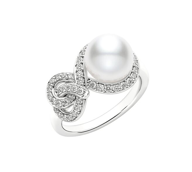 MIKIMOTO Ruyi Collection鑽戒，20萬3000元。（MIKIMOTO提供）