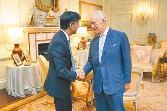 罹癌後返工作崗位 英王會見蘇納克