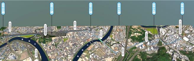 汐东捷运模拟路线图。（新北捷运局提供／张铠乙新北传真）