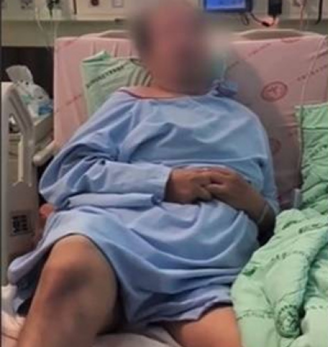 拥有5万人的脸书社团露咖露营社负责人林鸿达被控向上百名露友诈骗，自录影片说自己3个礼拜前中风在医院。(图／翻摄画面)