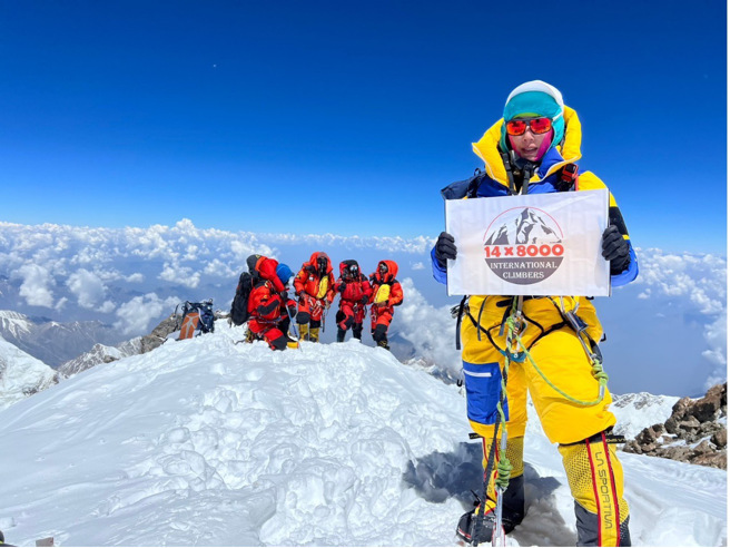 曾格尔凭着过人的韧性及毅力，创下金氏世界纪录，以及数座世界高峰的台湾首登者。(图/曾格尔提供)