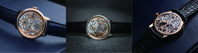 亞諾表Ultrathin Tourbillon Skeleton超薄陀飛輪鏤空腕表，超薄更優雅，限量28只。（Arnold & Son提供）
