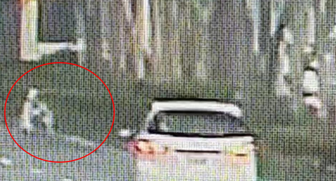 女子喝茫路边发酒疯，遇警脱衣大街狂奔。（警方提供）