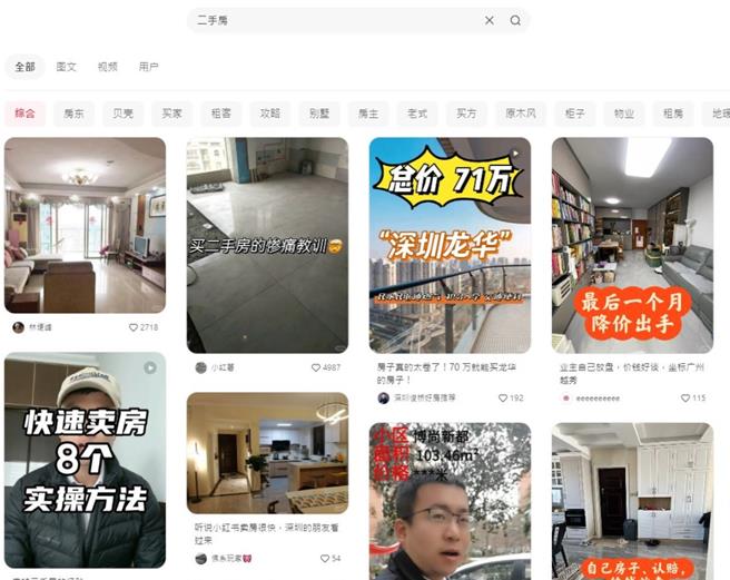 大陆许多业主直接在小红书出售物业，以省回仲介费。（图／取自星岛网）