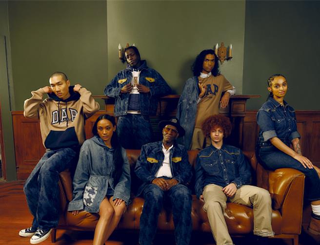 Gap再度攜手Dapper Dan推出春季聯名系列，將在29日於限定門市與官網發售。（Gap提供／朱世凱台北傳真）