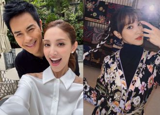 郑嘉颖小22岁辣妻现身时装周  遇品牌创办人太兴奋竟走光