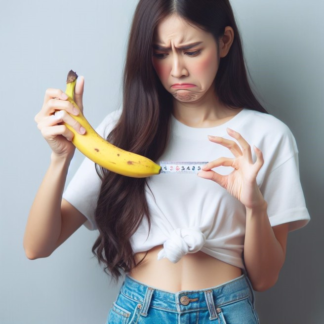 女子在網路發文抱怨男友尺寸不合。（AI生成圖）