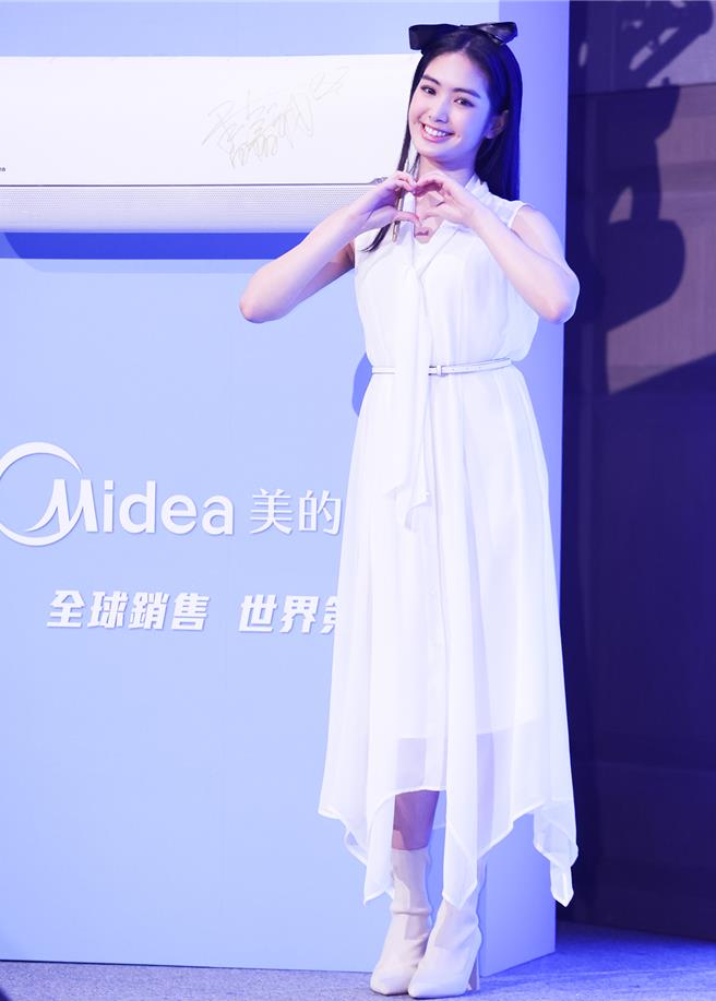 雷嘉汭出席家電品牌代言活動。（陳俊吉攝）