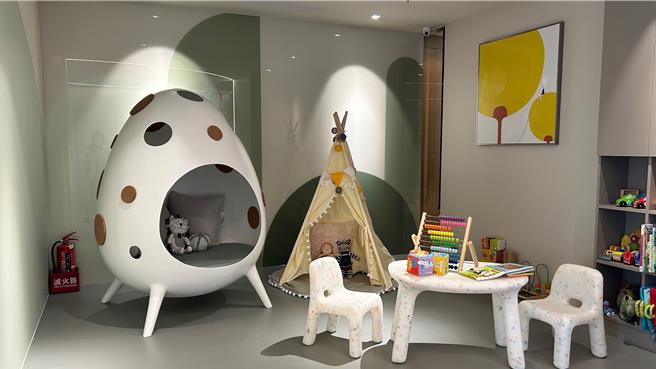 国泰台北会馆产后护理之家，大宝游戏室。（国泰台北会馆产后护理之家提供）