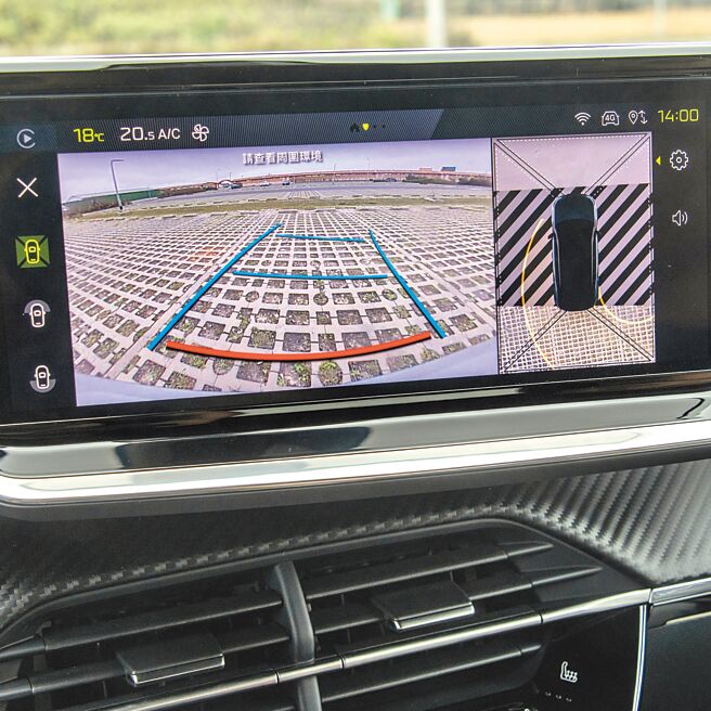 停車輔助畫質提升。（陳大任攝）