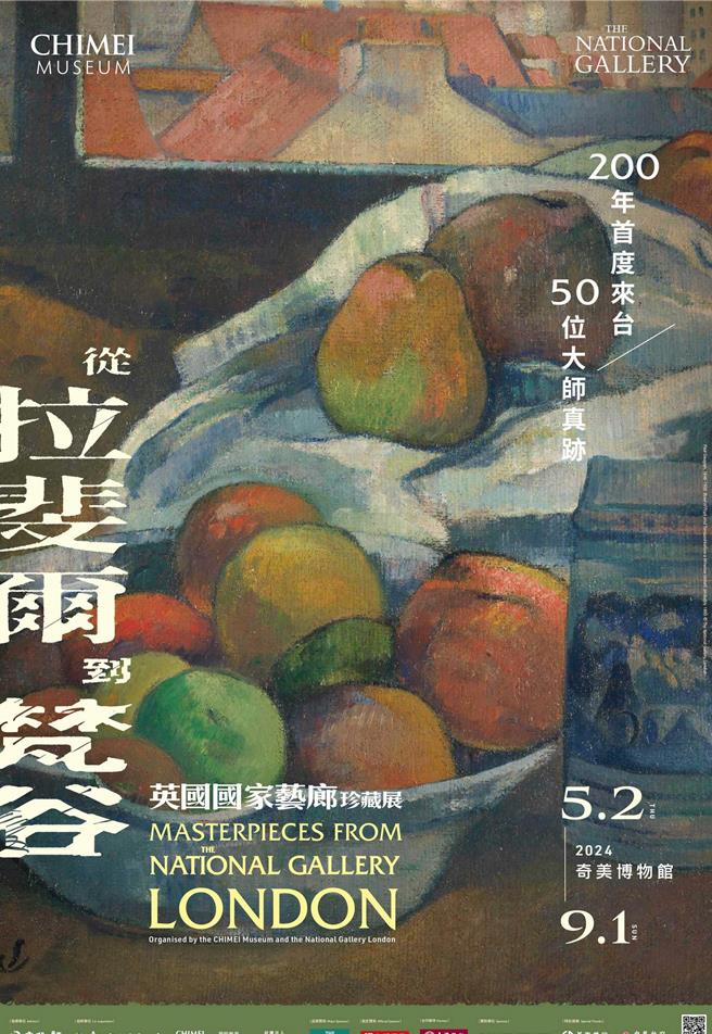 奇美博物館《英國國家藝廊珍藏展》預購將於3月開跑。(奇美博物館提供／曹婷婷台南傳真)