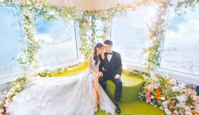 LinLi Boutique推出獨家的高空秘境花園拍攝提案。（LinLi Boutique提供）