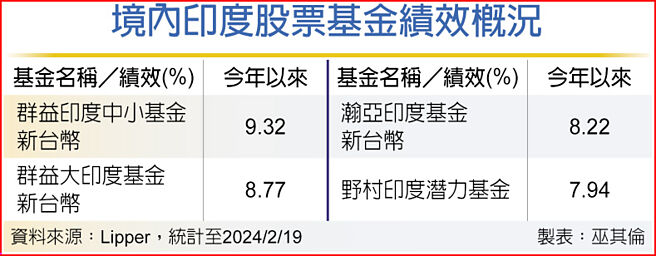 境内印度股票基金绩效概况