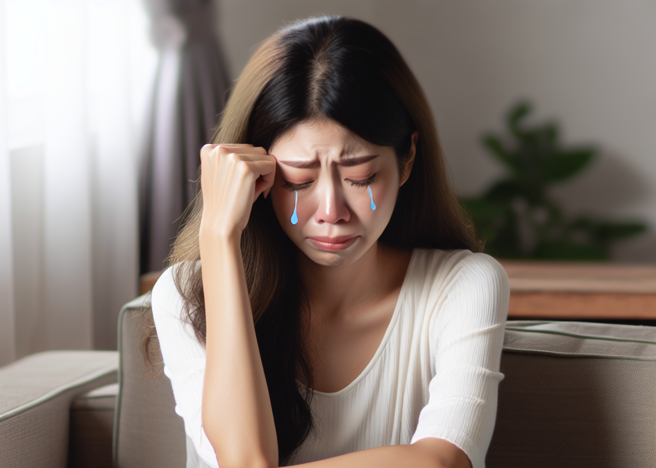 丈夫没给生活费还屡次殴打成伤，不满他抛家弃子，小萱提告诉请离婚获准。（AI生成图）