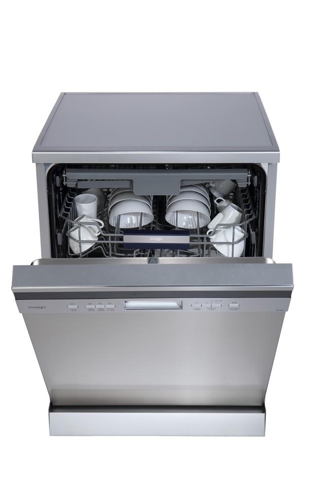 Global Mall新北中和店推Beutii「獨立式自動開門洗碗機SVAGO VE7850」，原價3萬6000元、特價2萬9700元。（Global Mall提供／朱世凱台北傳真）