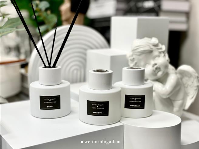 京站引進獨家全台首櫃「艾比蓋爾日用香氛美學」，織品淡香水15ml任選三入組合價680元。（京站提供／朱世凱台北傳真）