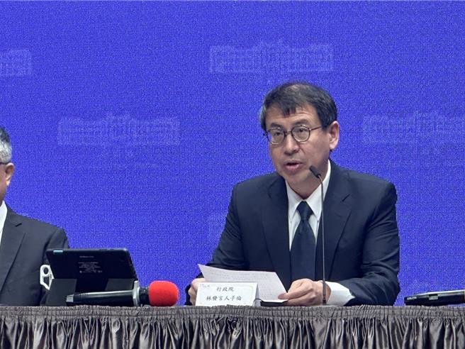 行政院發言人林子倫。（黃婉婷攝）