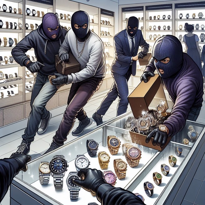 香港发生名表抢案，图为AI示意图。